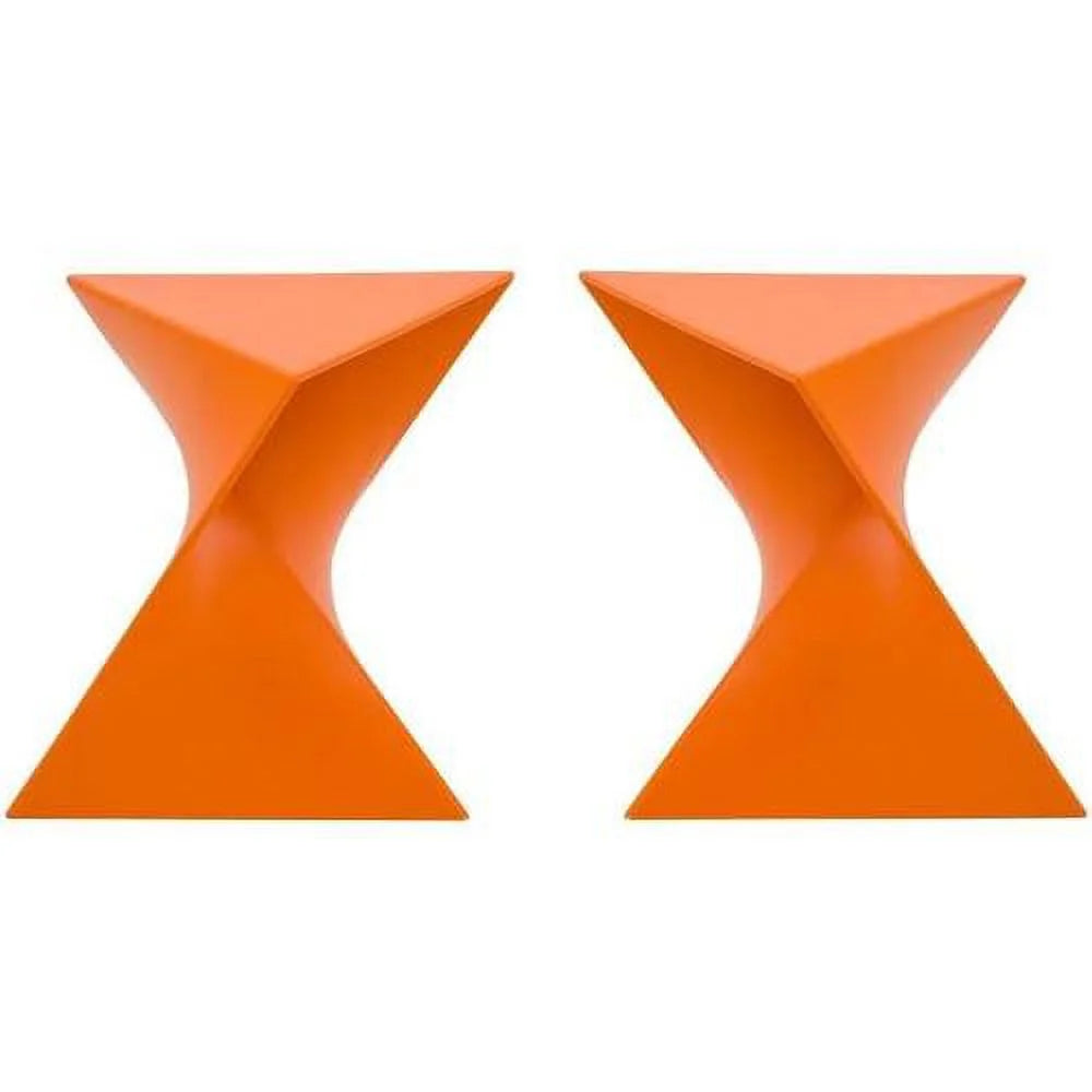 Orange Plastic Triangle End Table Set Of 2 M505086