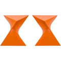 Orange Plastic Triangle End Table Set Of 2 M505086