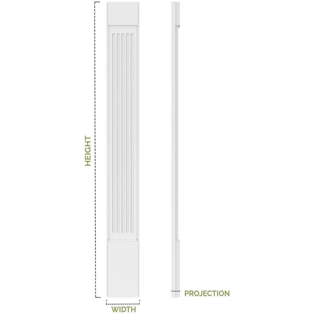 PVC Pilaster with Capital & Base (Pair) W698