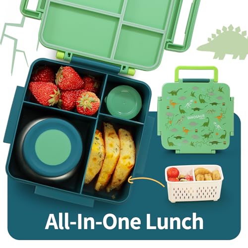 Green Insulated 4 Compartment Bento Box X50658