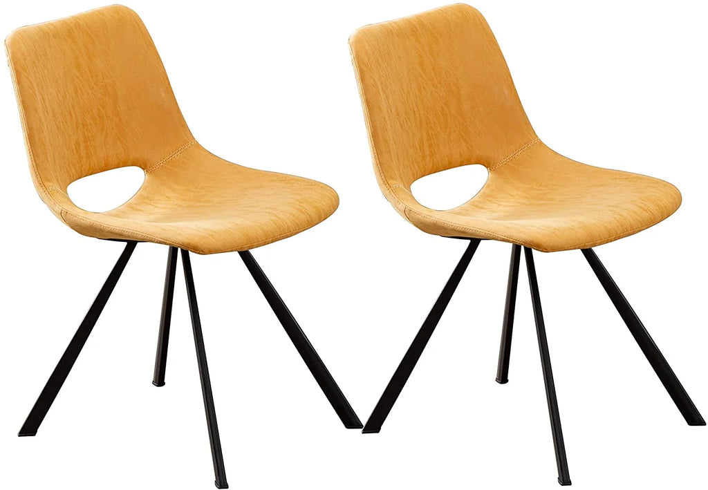 Synthetic Leather Upholstered Dining Chairs Set of 2 Pcs Counter Bar Chairs A292773
