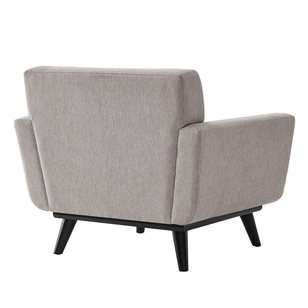 Light Gray Herringbone Fabric Armchair B67376