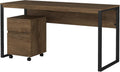 Rustic Brown Desk and Cabinet A591
