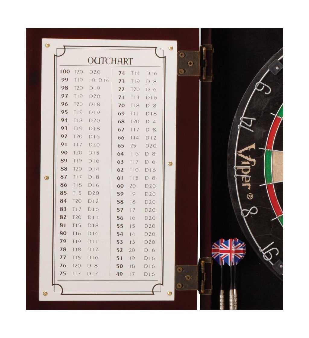 Sisal/Bristle Steel Tip Dartboard & Cabinet Bundle D3705