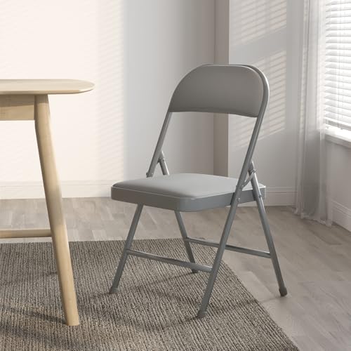 4 Pack Folding Chairs with Padded Cushion and Back F224402