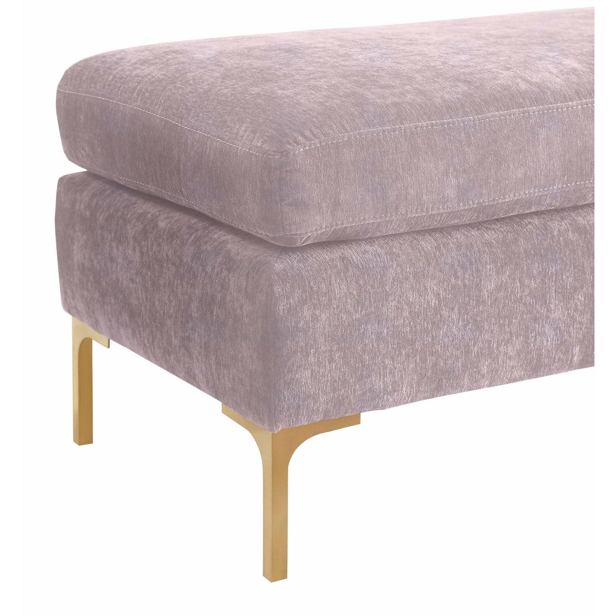 Blush Textured Velvet Bench V60328
