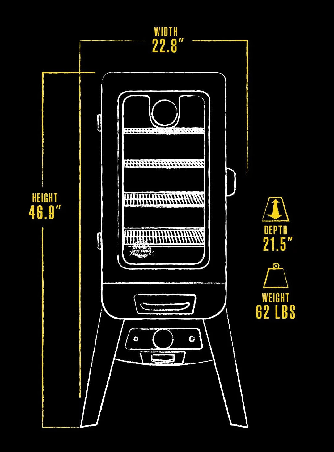 748 sq. in. 1500W Analogue Electric Smoker K52589