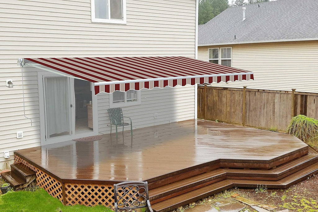 12x10 Feet Polyester Patio Awning Fabric Replacement C94762