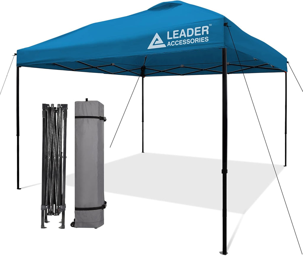 10'x10' Pop-Up Canopy Tent with Wheeled Carry Bag, Blue O5371