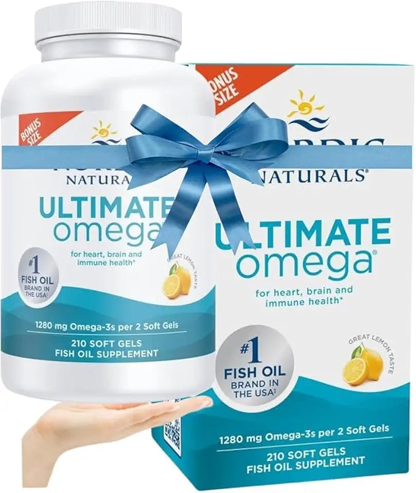 Omega 1280mg Lemon Flavor Non-GMO Gluten Free 210 Count O5082