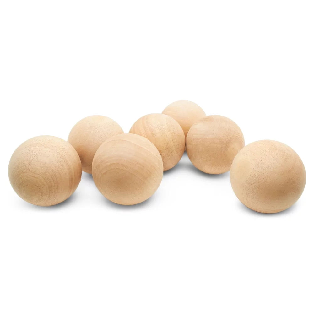 4 inch Unfinished Birch Wooden Balls, Bag of 25 J342