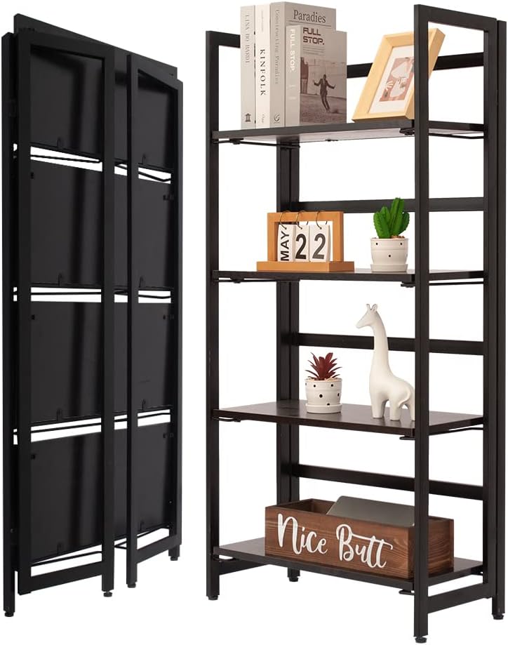 5-Tier Tall Bookcase in Rustic Brown N228