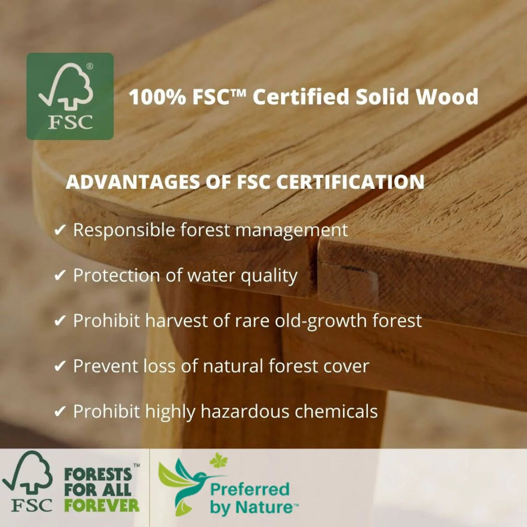 5 Piece FSC Certified Wood Patio Dining Set R953077