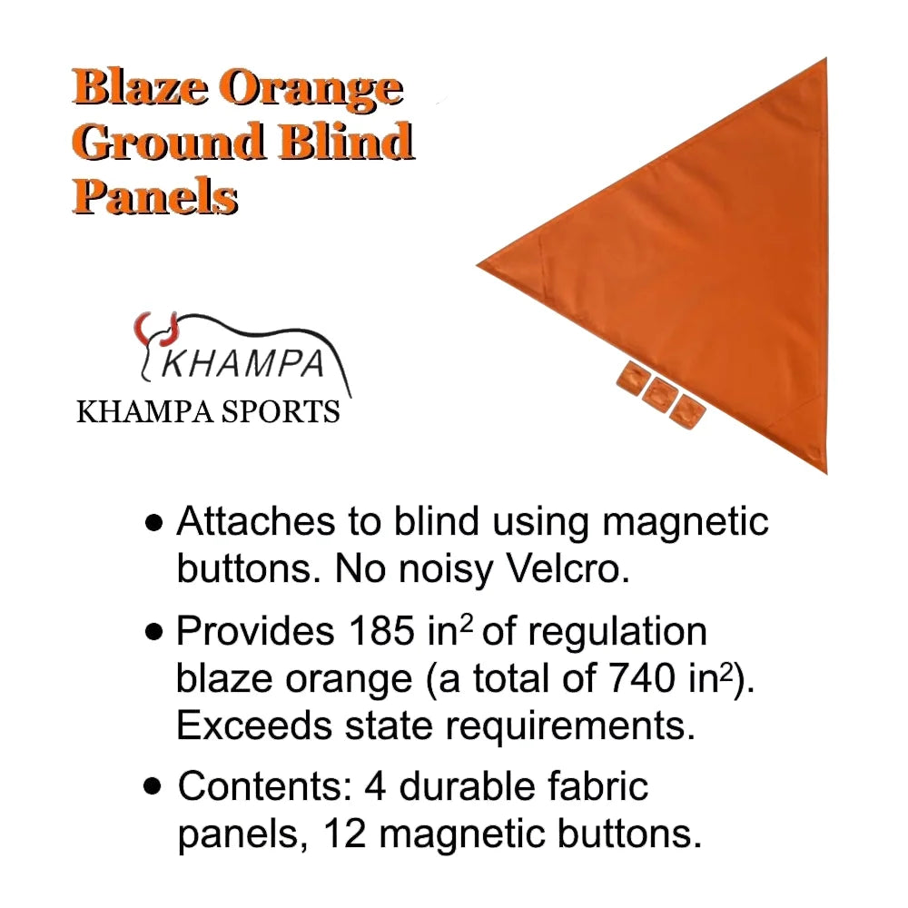 Blaze Orange Safety Blind Panels with Carrying Bag, Set of 4 J43540