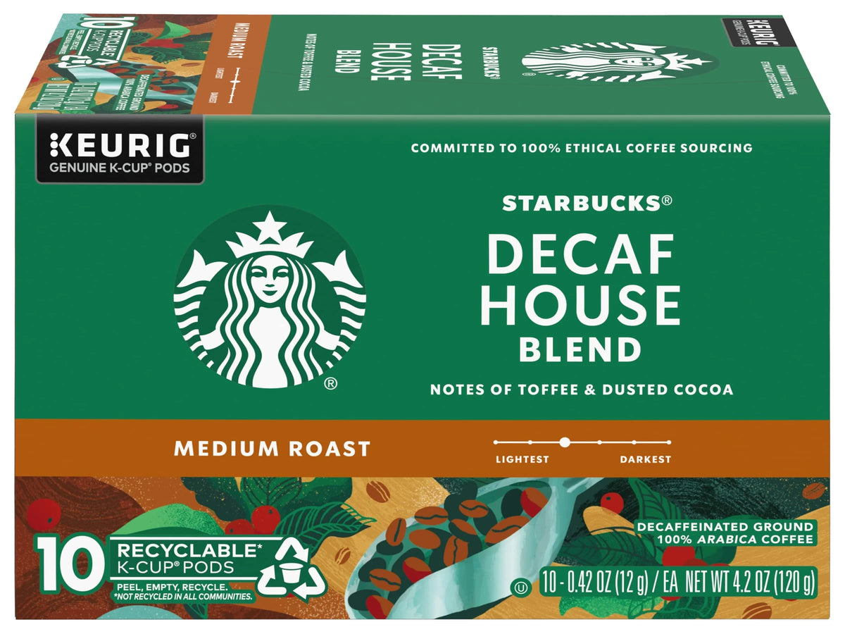 Decaf House Blend Coffee K-Cup Pods, Medium Roast, 10 Ct, Pack Of 3 Boxes E87377