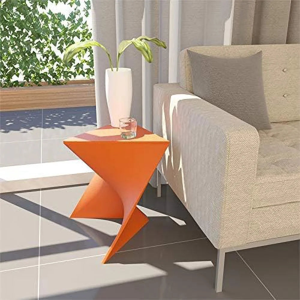 Orange Plastic Triangle End Table Set Of 2 M505086