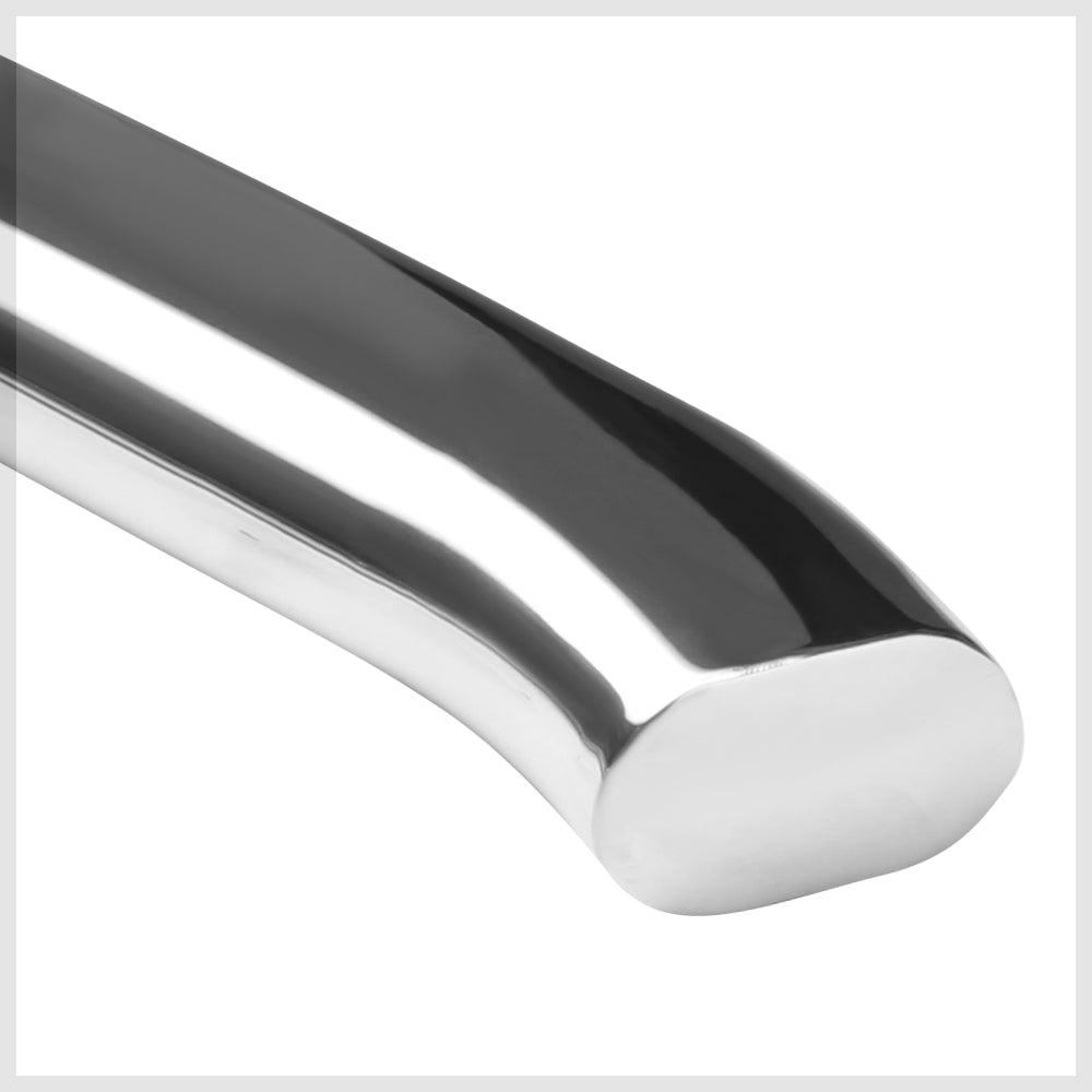 Chrome 4" Oval Curved Side Step Nerf Bar Y8729