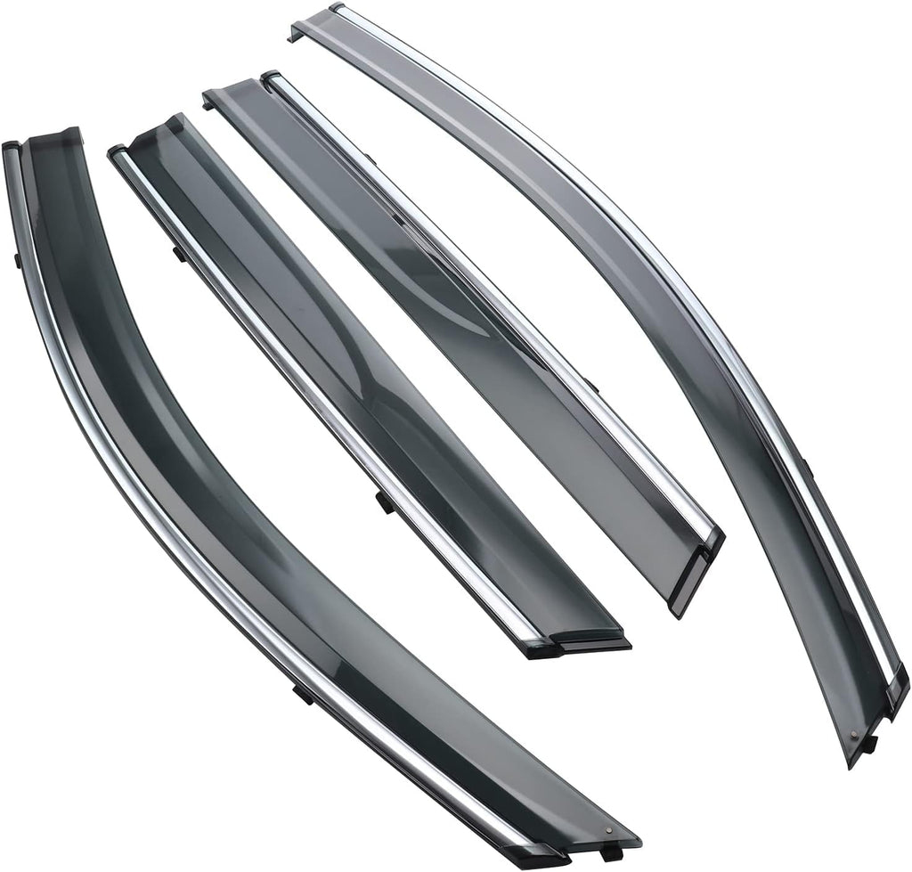 Smoke Window Visor Vent Side Shade Deflectors Sun Rain Guard Door Visor Pack of 2 C206464