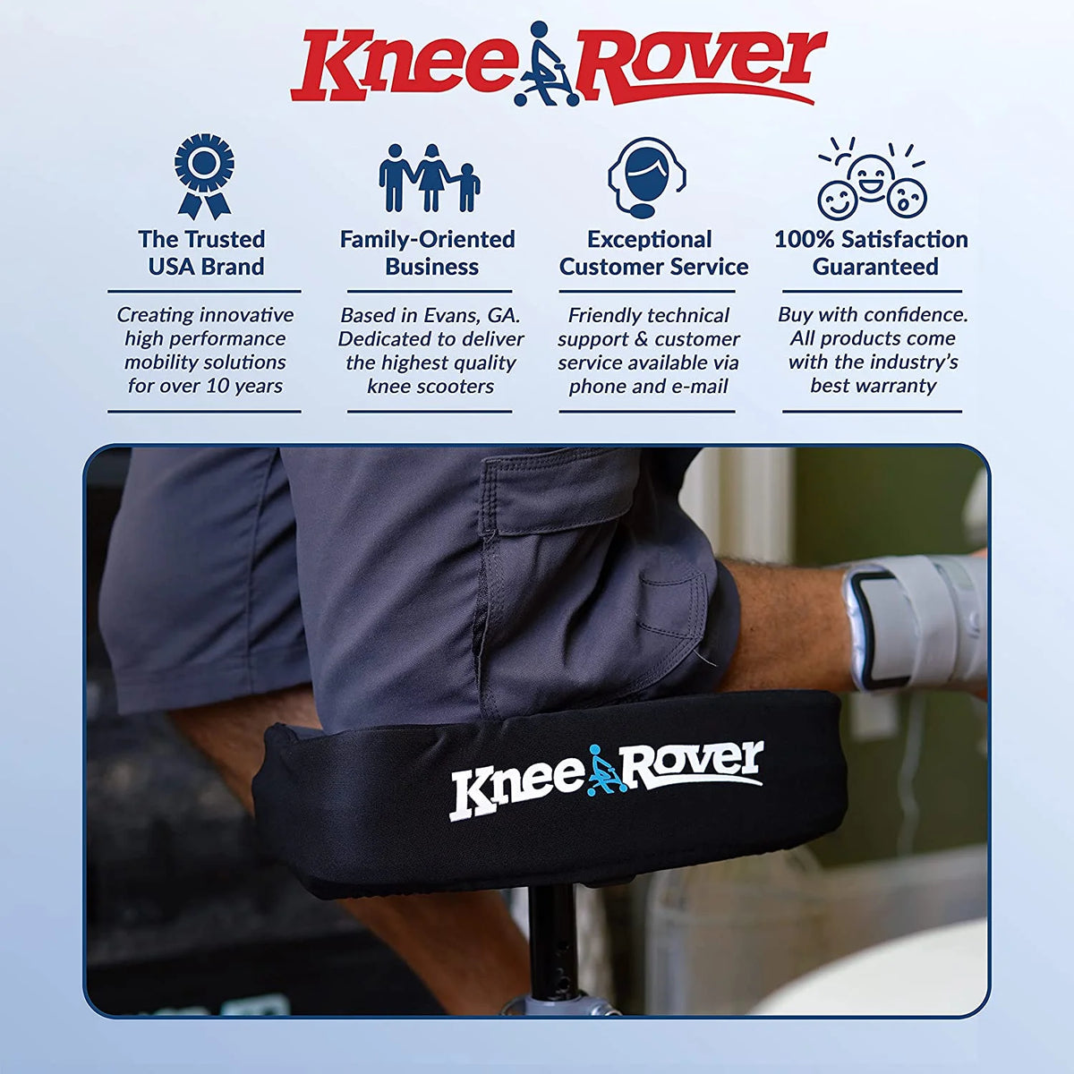 Knee Scooter Knee Pad Cover with Memory Foam L506