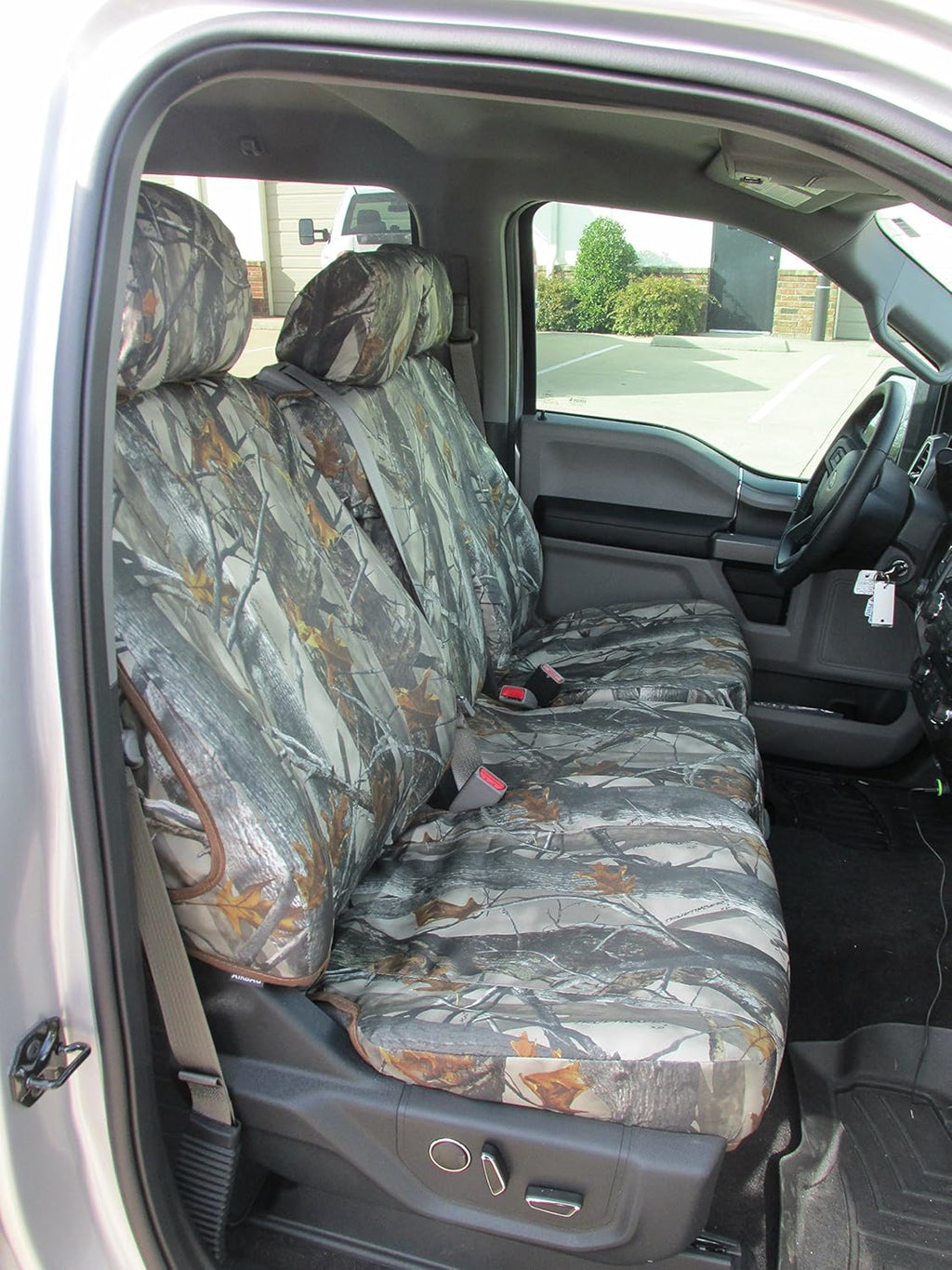 Waterproof Camo Seat Covers for 2015-2021 Ford F150 Front Split Bench E65241