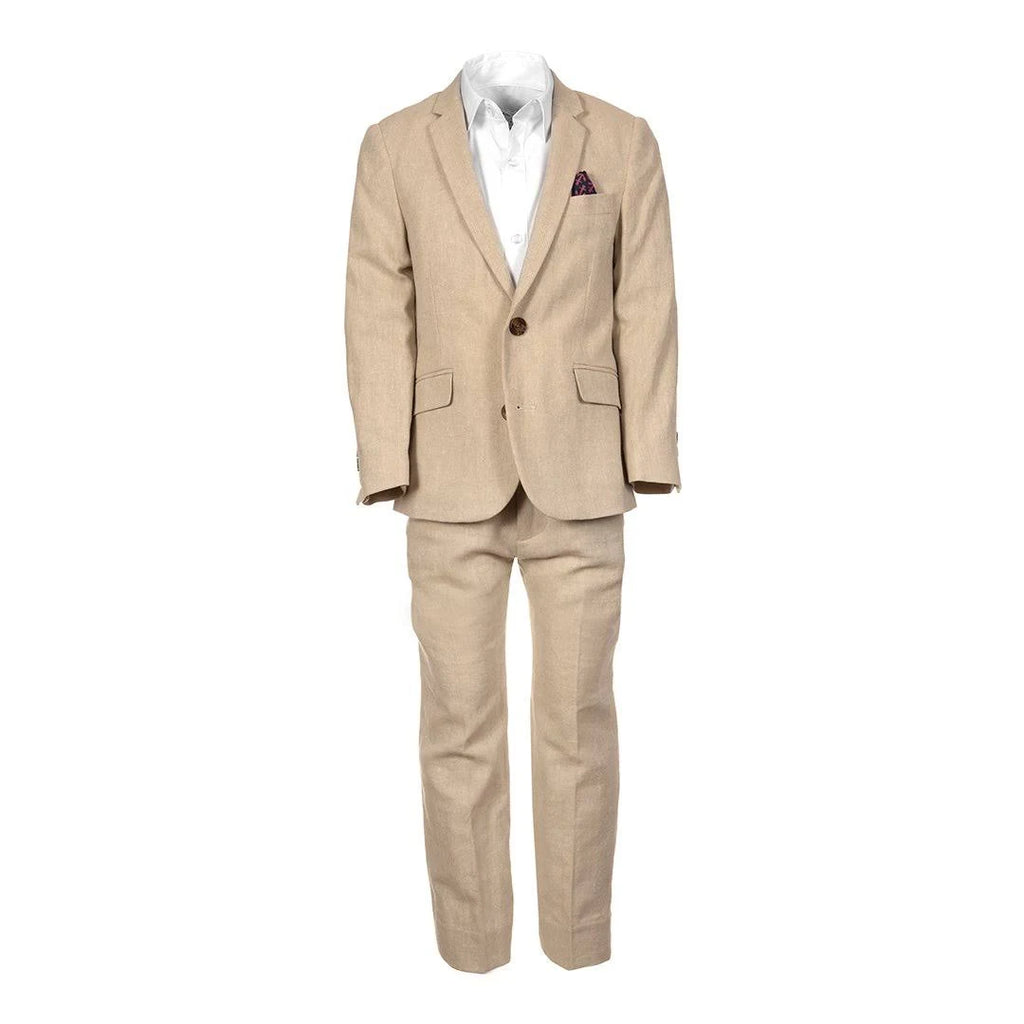 Khaki Herringbone Suit O26673