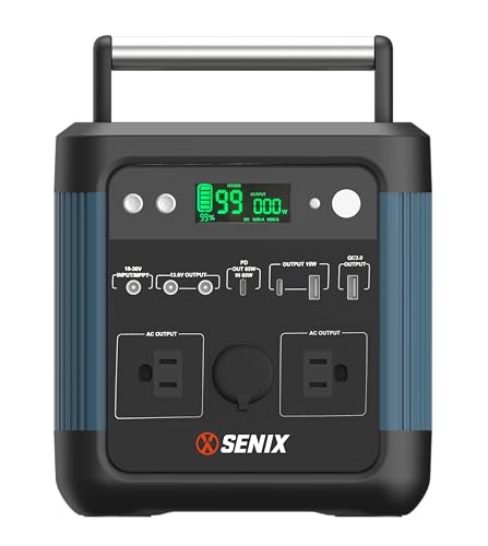 Portable Power Station 518Wh Lithium Battery 120V 600W Pure Sine Wave AC Outlets USB-A/C Car Charger LED Light M53819