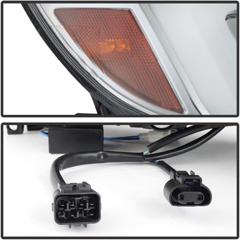 Chrome LED Projector Headlights E2335