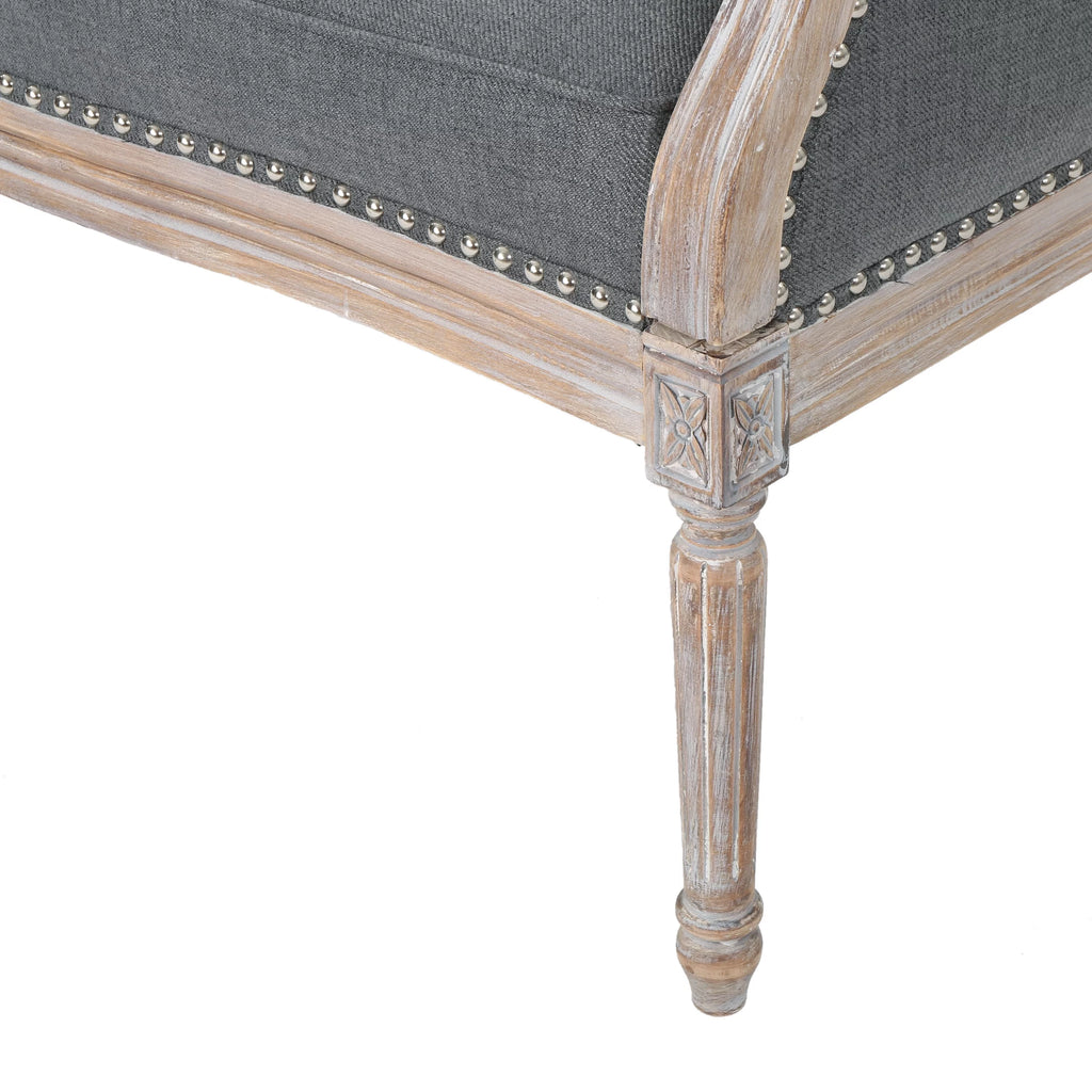 Dark Gray Fabric Loveseat P702661