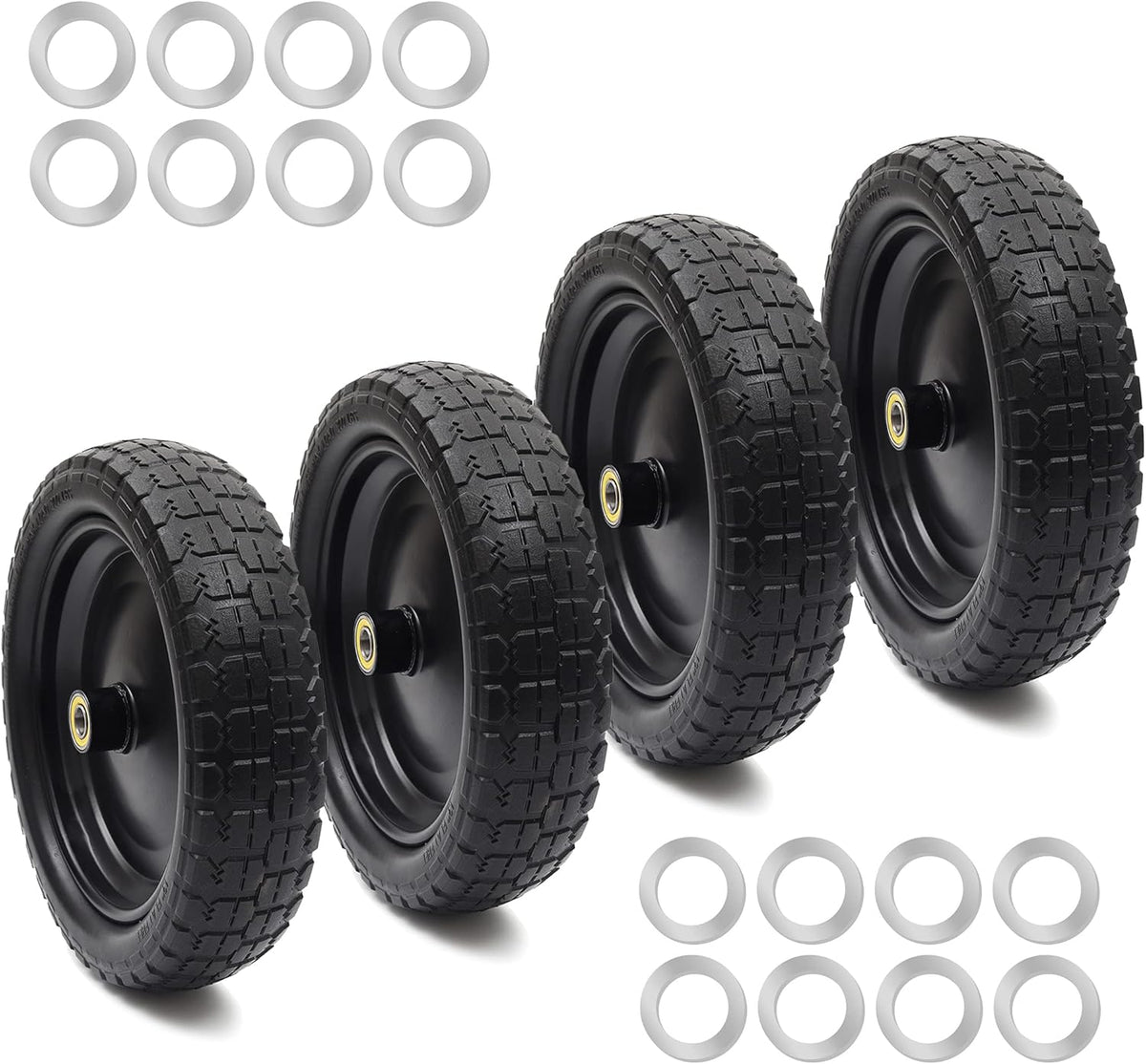 13'' Solid Polyurethane Flat-Free Tire and Wheel Assemblies P332102