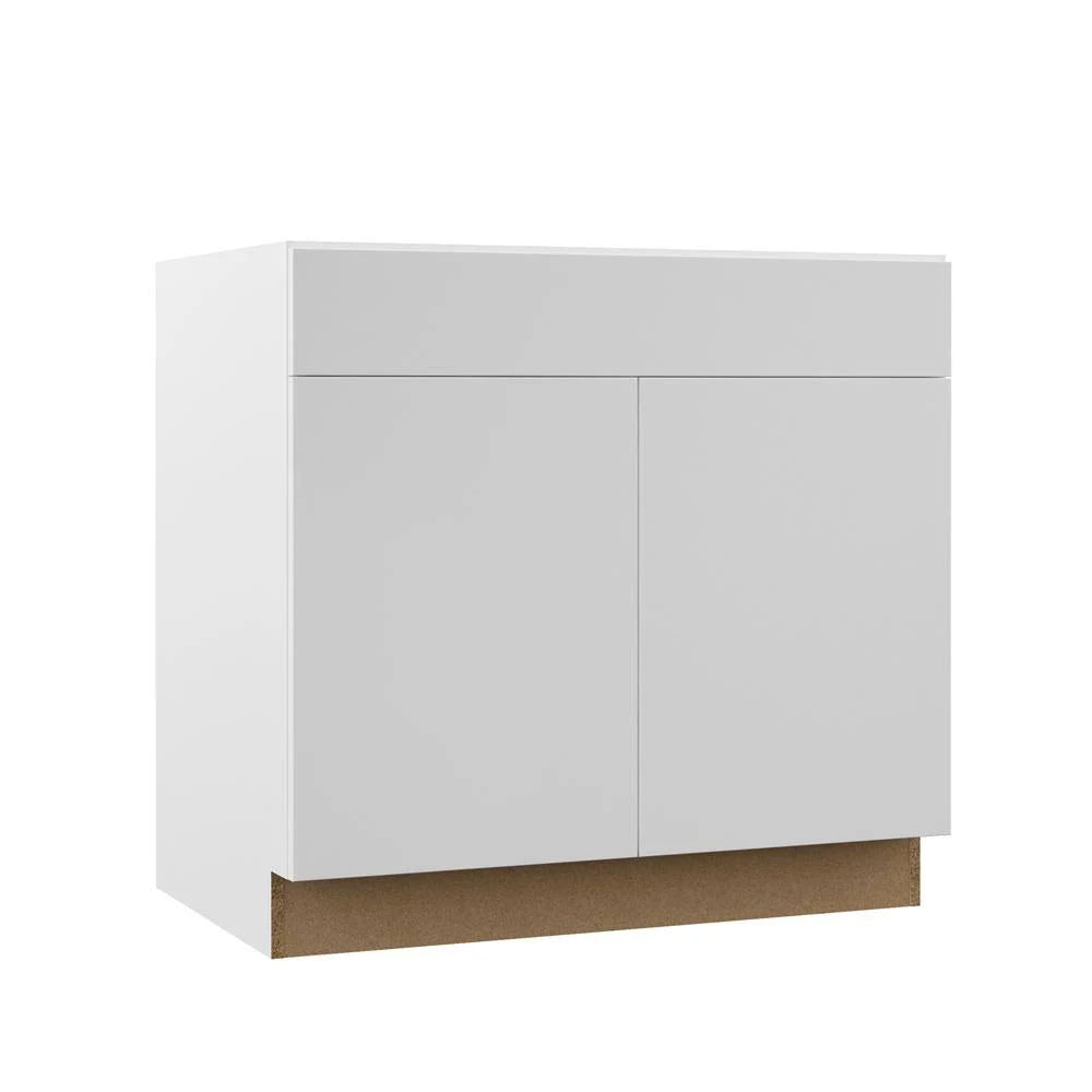 White ADA Sink Base Kitchen Cabinet U144808