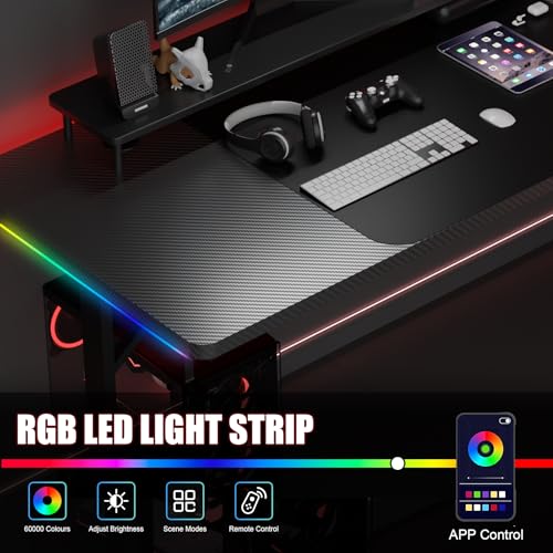 55 Inch Gaming Desk with LED Lights X9900