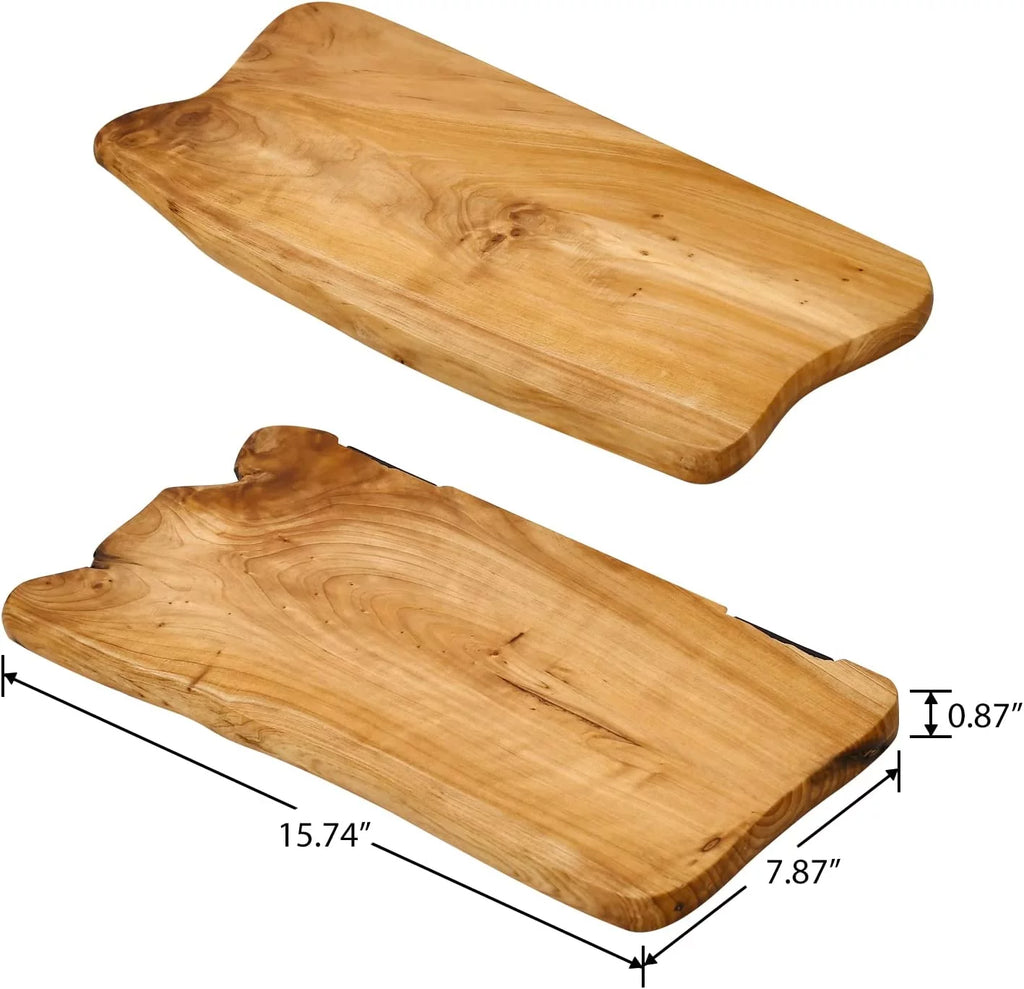 24 Inch Cedar Natural Edge Floating Shelf Set of 2 R2198