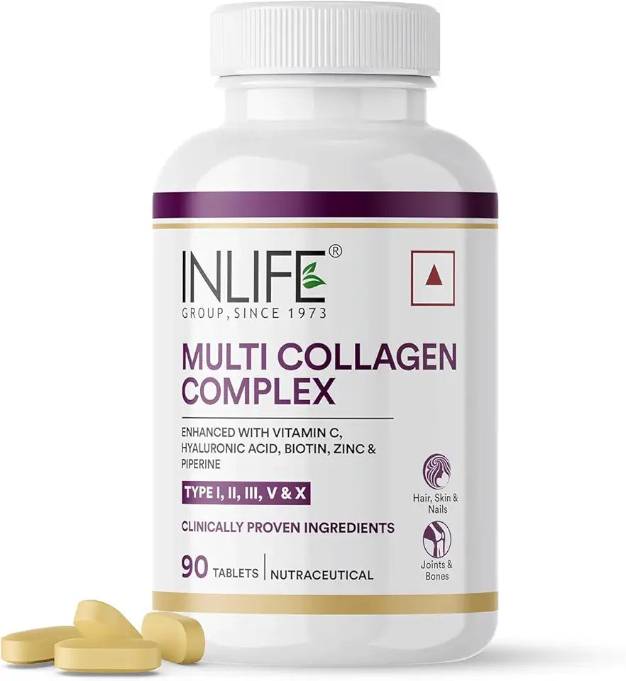 Multi Collagen Complex Tablets 5 Types Peptides I, II, III, V & X 90 Tablets A370