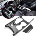 Interior Gear Shift Box Water Cup Holder Panel Cover Trim ABS Carbon Fiber Style H23977