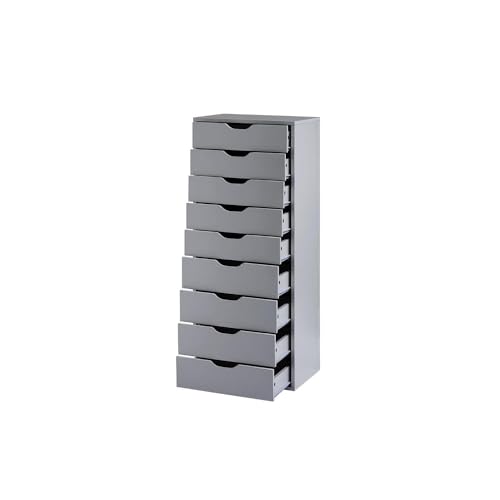 Black 9 Drawer Wood Dresser Y676304