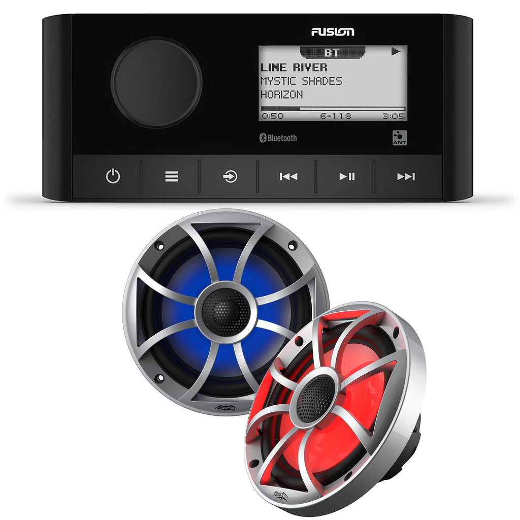Marine Stereo with 1 Pair of 6.5" Marine Speakers with RGB Lighting J480169