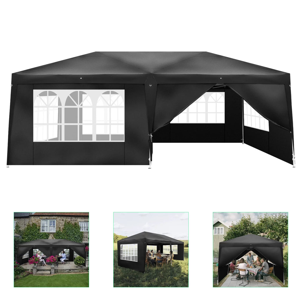 10' x 20' Pop Up Canopy Tent with 4 Side Walls S5359