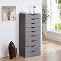 Black 9 Drawer Wood Dresser Y676304