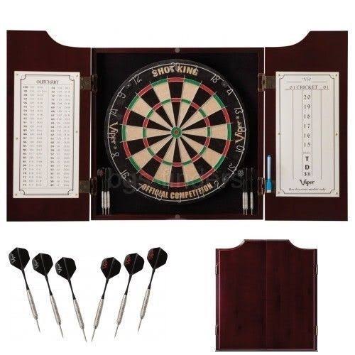 Sisal/Bristle Steel Tip Dartboard & Cabinet Bundle D3705