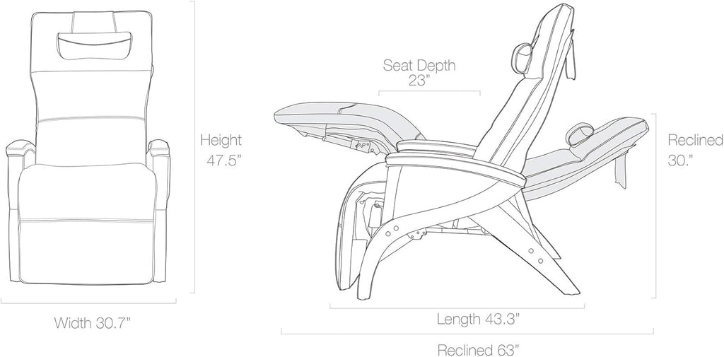 Coffee Leather Zero Gravity Recliner O160