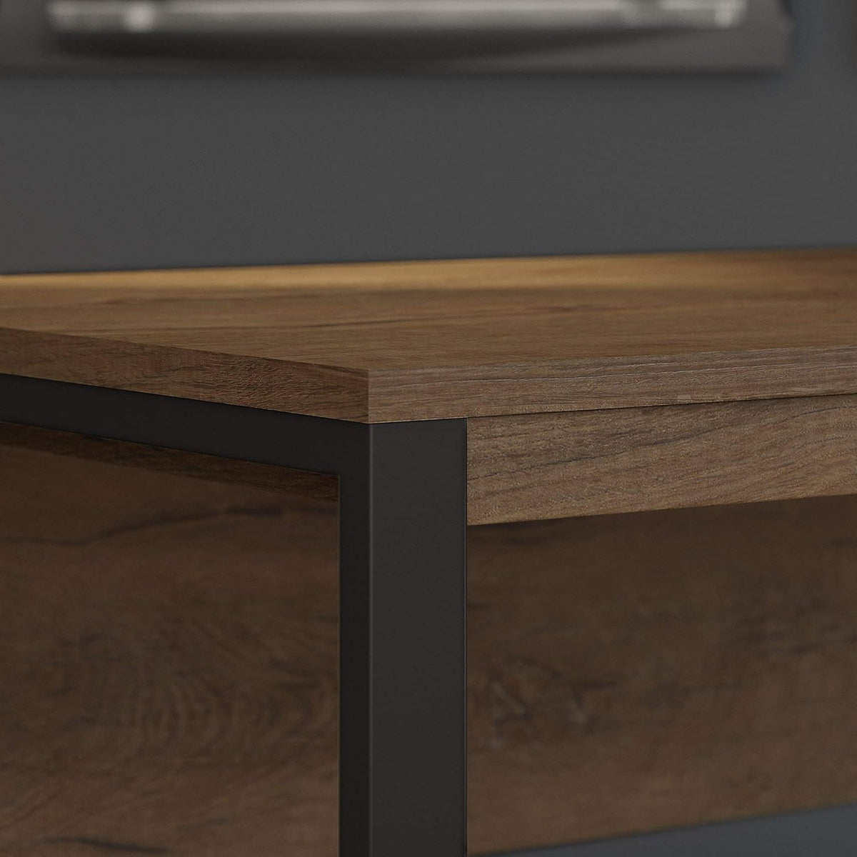 Rustic Brown Desk and Cabinet A591