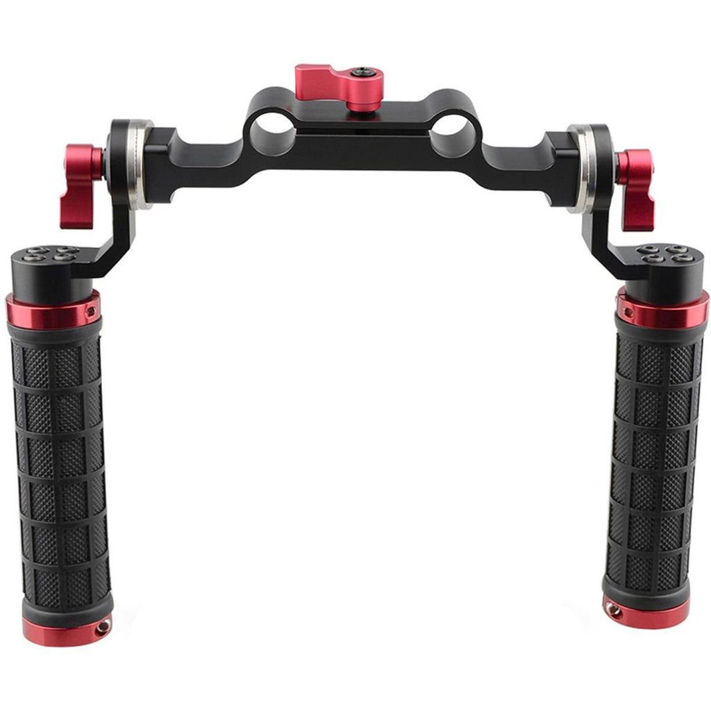 Rubber Handle Rig & 15mm Rod Clamp with ARRI Rosette Adapter B560