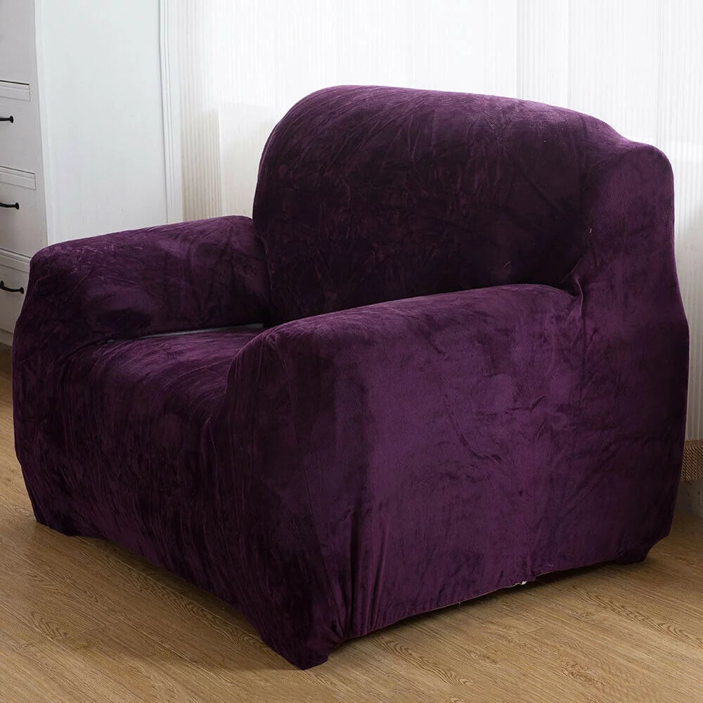 Purple Stretch Sofa Cover J947