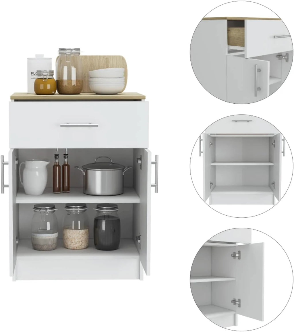 Light Oak White Kitchen Pantry Cabinet F246
