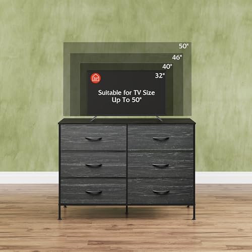 Wide 6 Drawer Fabric Storage Dresser X1949