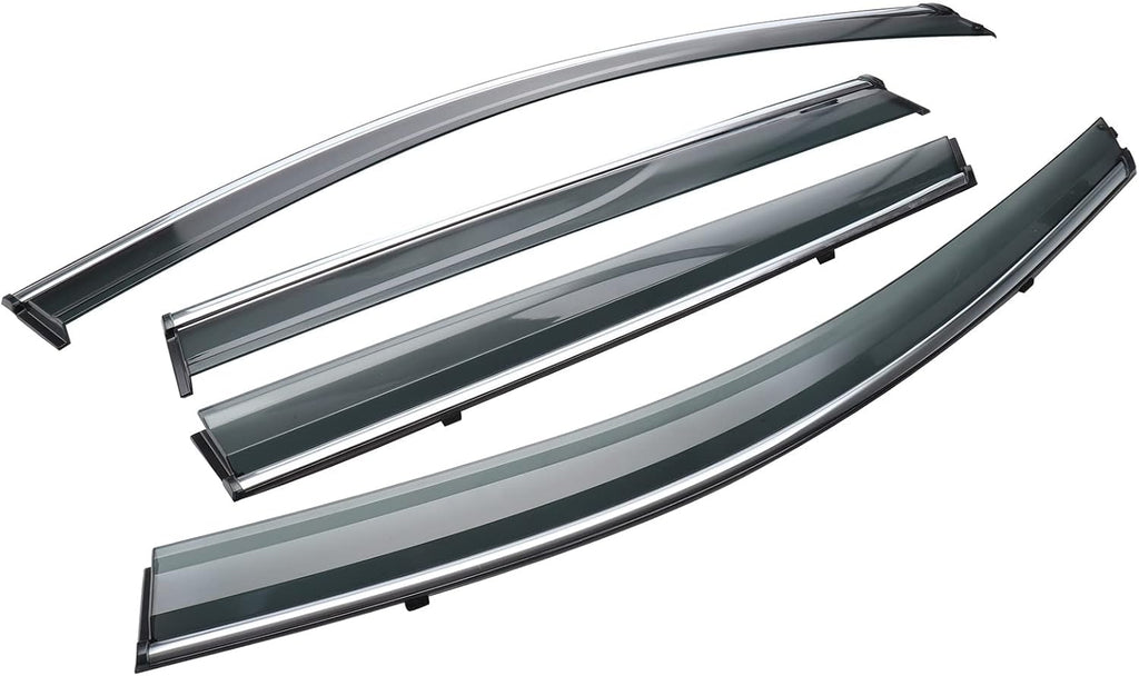 Smoke Window Visor Vent Side Shade Deflectors Sun Rain Guard Door Visor Pack of 2 C206464