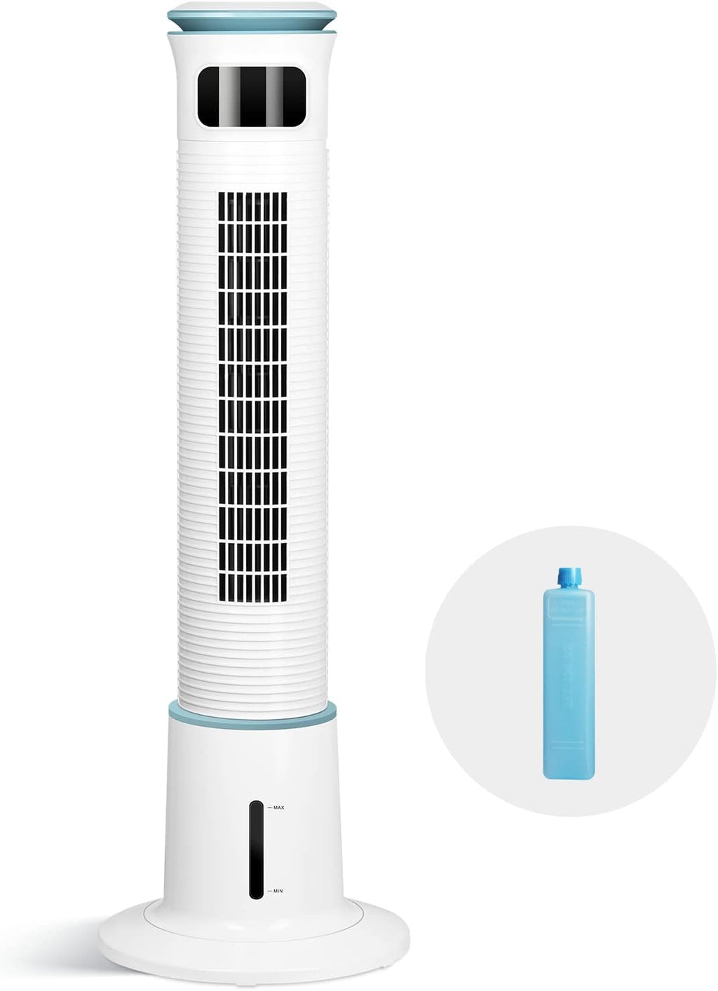 White 43 Inch Standing Tower Fan with 12 Speeds and 3 Modes D381228