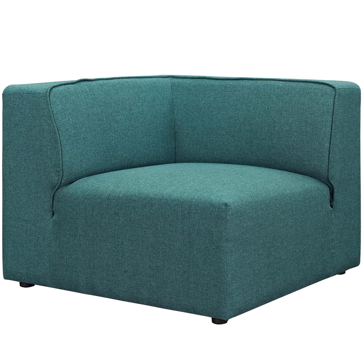 Teal Upholstered Fabric 7 Piece Sectional Sofa Set M437
