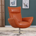 Orange Leather Lounge Chair P807939