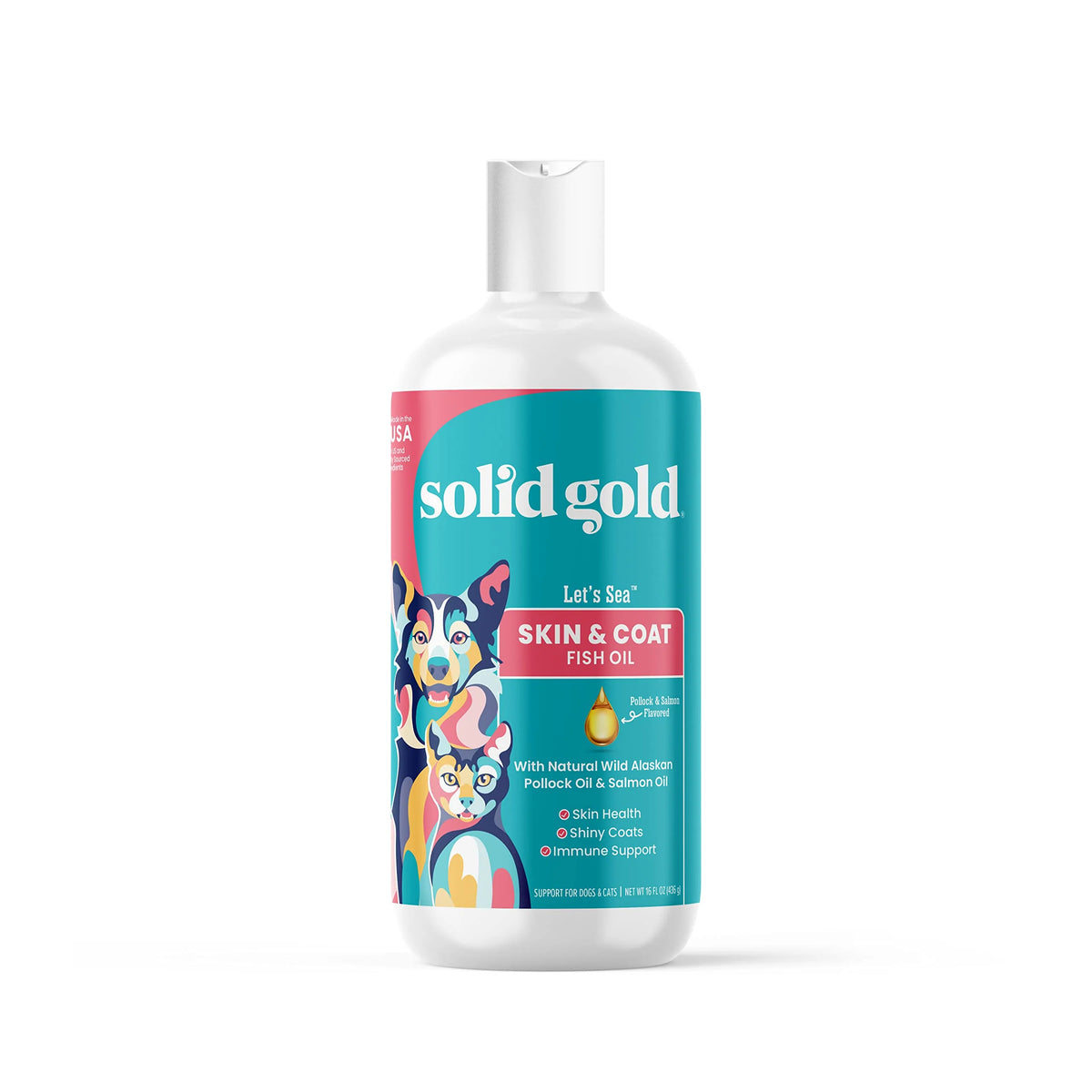 Wild Alaskan Salmon Oil for Dogs & Cats 16 oz Bottle X6706